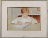 HELLEU Paul Cesar 1859-1927,Jean, le fils de l'artiste, aux études,VanDerKindere BE 2016-12-13