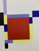 Hellewell Jack,Abstract Square Colour Block Composition,Duggleby Stephenson (of York) 2022-05-27
