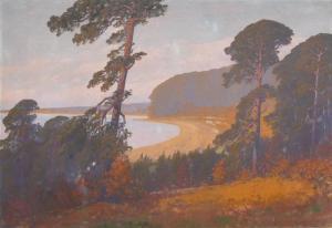 HELLGREWE Rudolf 1860-1935,Küstenlandschaft mit Bäumen,Georg Rehm DE 2022-12-08