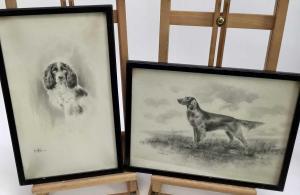 HELLINGS Herbert Wynn 1873-1948,three dog portraits,Reeman Dansie GB 2022-08-21