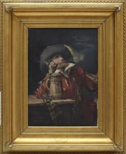 HELLQVIST Carl Gustaf 1851-1890,Porträtt av musketör,1885,Uppsala Auction SE 2016-09-27