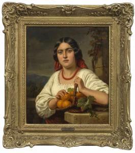 Hellwig Theodor 1815,Bildnis einer jungen Italienerin mit Orangenkorb,1852,Schloss DE 2020-11-28