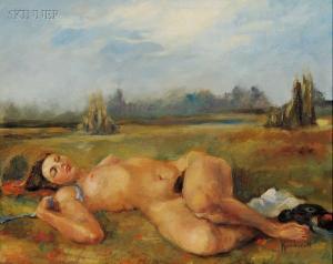 Helm Kennicott Robert 1892-1983,Portrait of a Reclining Nude,Skinner US 2009-03-06