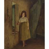 HELMICK Howard 1845-1907,GIRL BY HER BEDROOM WINDOW,1874,Waddington's CA 2017-09-30