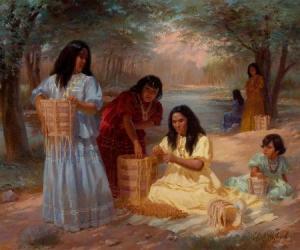 HELMICK JOHN 1900-1900,Apache Women Gathering Acorns,1976,Heritage US 2012-11-10