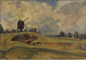 HELPS Francis William 1890-1972,A horse and cart before a windmill,Sworders GB 2024-02-18