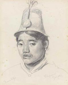 HELPS Francis William 1890-1972,Portrait of a Tibetan,Christie's GB 2015-10-08