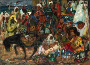 HEMCHE Abdel Halim 1906-1979,Reflet d'Alger-Marché,Millon & Associés FR 2022-07-05