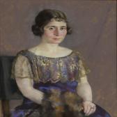 HEMMERLEIN Karl 1896-1970,Portrait of a lady in a purple dress,1924,Bruun Rasmussen DK 2011-10-10