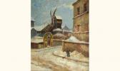 HEMMINGS Robert 1900-1900,“le moulin de la galette a montmartre sous la neig,Joron-Derem 2006-02-27