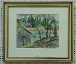 HEMPEL Sven 1896-1944,akvarell 24x30, sign 1943,1943,Auktionskammare SE 2008-02-12