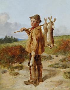 HEMSLEY William 1819-1906,The young poacher,1874,Bonhams GB 2012-02-07