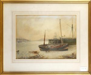 HEMY Bernard Benedict 1845-1913,Boats on the shore of an estuary,Bonhams GB 2013-09-18