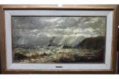 HEMY Thomas M. Madawaska,Stormy seas off the coast,Bellmans Fine Art Auctioneers 2015-09-09