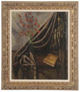 HENDERSON A D,Still Life with Vase of Japanese Lanterns with dra,Brunk Auctions US 2014-01-18