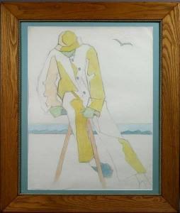 HENDERSON Dorothy 1912,Portrait of Man by the Sea,Kaminski & Co. US 2007-06-02