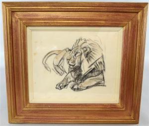 HENDERSON Elsie M 1880-1967,Lion in Profile,Ewbank Auctions GB 2013-09-25