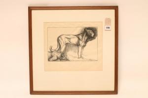 HENDERSON Elsie M 1880-1967,Study of Lions,Hartleys Auctioneers and Valuers GB 2017-03-22