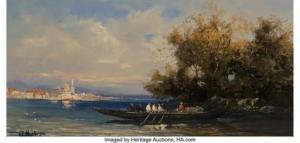 HENDERSON J 1800-1800,Rowboat in the Venice Lagoon,19th Century,Heritage US 2021-09-09