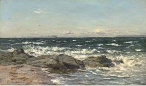 HENDERSON Joseph 1832-1908,Waves crashing against a rocky coastline,Christie's GB 2006-03-14