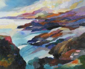 HENDERSON Maurice 1941,West Cork Seascape,1990,Morgan O'Driscoll IE 2021-09-20