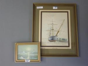 HENDERSON Richard 1900-1900,'H.M.S. Warrior - Hartlepool Docks - Summer,1896,David Duggleby Limited 2016-02-20