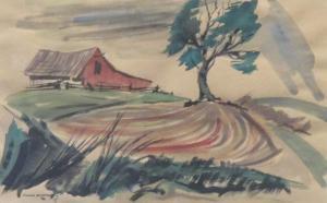 HENDERSON Richard 1900-1900,View of a Farmstead,1953,Cheffins GB 2016-09-22