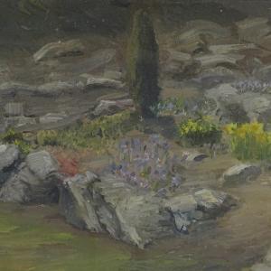 HENDERSON Sheila Scott 1910,garden scene,Burstow and Hewett GB 2019-04-17