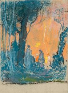 HENDERSON William Penhallow,Untitled (Underneath the Trees),Santa Fe Art Auction 2023-03-16