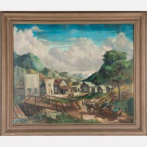 HENDRICKS Paul Lewis 1904-1956,Tennessee Village,1941,Gray's Auctioneers US 2017-11-29