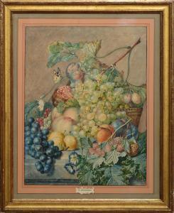 HENDRICKS Wybrand 1744-1831,STILL LIFE WITH FRUIT AND BUTTERFLY,Stair Galleries US 2015-10-24