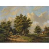 HENDRIKS Gerhardus 1804-1859,A SUMMER LANDSCAPE WITH A SHEPHERDESS ON A COUNTRY,Sotheby's 2007-09-04