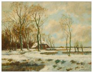 HENDRIKS Willem 1888-1966,The River at Laren,John Moran Auctioneers US 2023-04-03