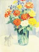 HENGERER Madge Wilcox,Still Life of Flowers in a Glass Vase,1943,John Nicholson GB 2017-05-13