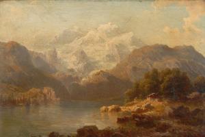 HENGSBACH Franz 1814-1883,Schweizer Landschaft,1867,Wendl DE 2019-02-28
