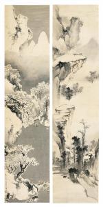 HENIAN ZHU 1760-1834,Traveling across Mountains,1795,Sotheby's GB 2021-10-12