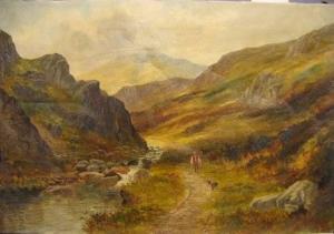 HENLEY Henry W 1891-1895,LANDSCAPE WITH MOUNTAIN,Freeman US 2006-05-04