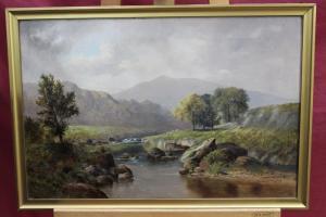 HENLEY W.B 1860-1890,mountainous river landscape,Reeman Dansie GB 2019-02-12