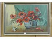 HENNAH Joseph 1900,A still life with vase of poppies,1946,Wotton GB 2014-04-15