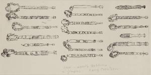 HENNELL Thomas Barclay,Lacemaker's Bobbins and Jingles, Long Crendon,c.1939,Rosebery's 2023-03-14