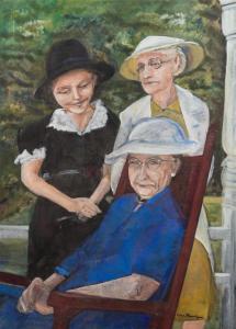 HENNER MASCHGAN Edna Wolff 1907-2001,Ladies in Hats,Hindman US 2016-06-07