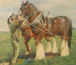 HENNESSY,Farmer with heavy horses,Burstow and Hewett GB 2008-12-17