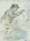 HENNESY R,a man in galoshes fly fishing,1912,Bloomsbury London GB 2012-05-03