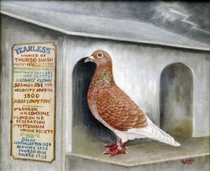 HENNING Henrietta Hunt 1893-1964,British Portrait of a Racing Pigeon "F,Rowley Fine Art Auctioneers 2007-02-20