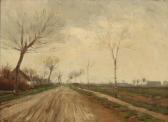 HENNINGSEN Frants Peter Didrik 1850-1908,A village road in early spring,Bruun Rasmussen 2019-04-01
