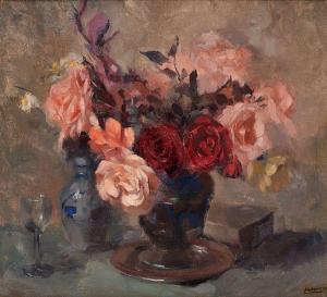 HENNO Louis 1907-1990,Composition aux roses,Horta BE 2023-01-23