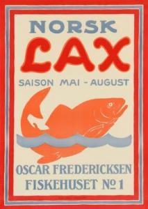 HENRIKSEN SVEN 1890-1935,Three posters from Oscar Fredericksen Fiskehuset,Bruun Rasmussen 2020-05-12