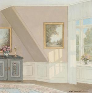 HENRIKSEN William 1880-1964,Sunlight in a rose interior,Bruun Rasmussen DK 2023-10-23