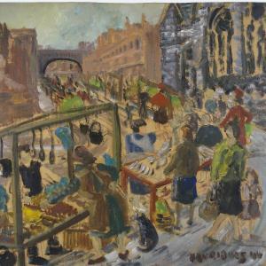 HENRIQUES Rose 1877-1972,street market Watney Street,1944,Burstow and Hewett GB 2019-05-22