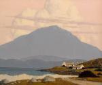 HENRY E. Paul 1876-1958,COTTAGES BY A LAKE, ACHILL, CONNEMARA,Whyte's IE 2024-03-11